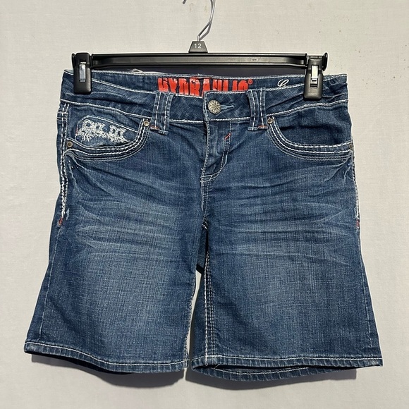 Hydraulic Blue Jean Denim Shorts Classic Style Size 4 - Picture 1 of 3